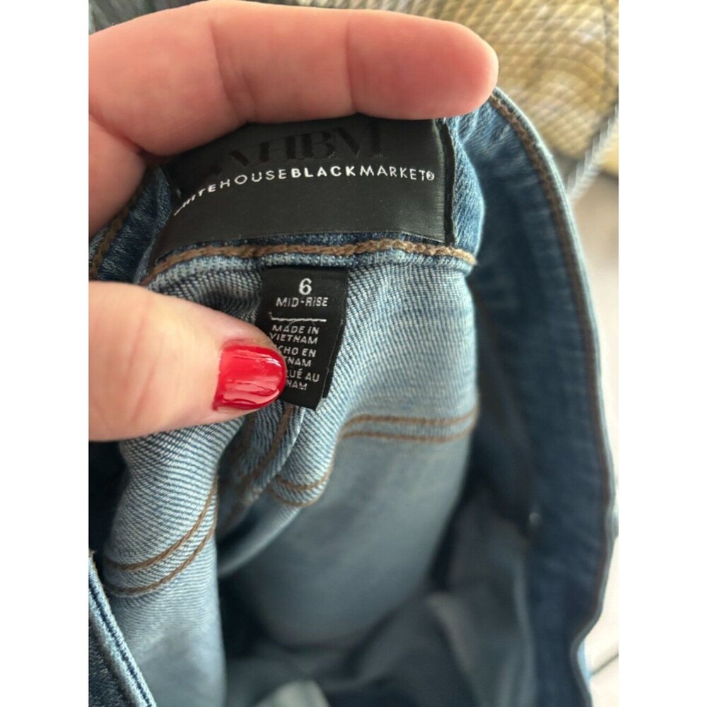 WHITE HOUSE BLACK MARKET MIDRISE EVERYDAY SOFT CASUAL DENIM GIRLFRIEND JEANS - Picture 5 of 5